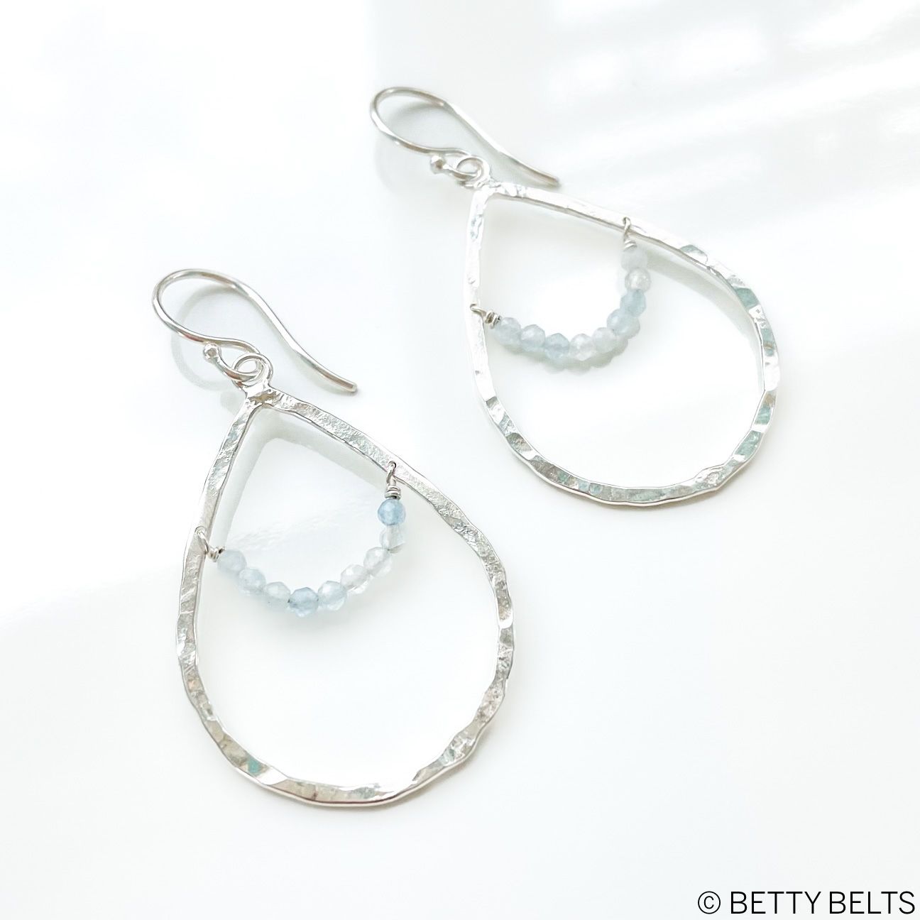 ANNIKA Gemstone Teardrop Hoops