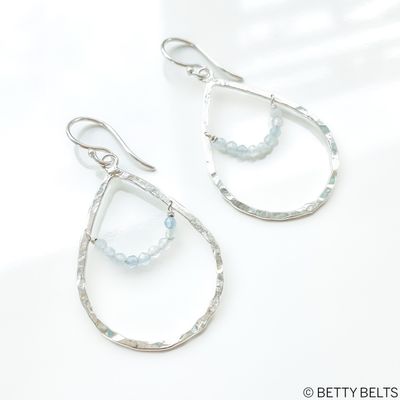 ANNIKA Gemstone Teardrop Hoops