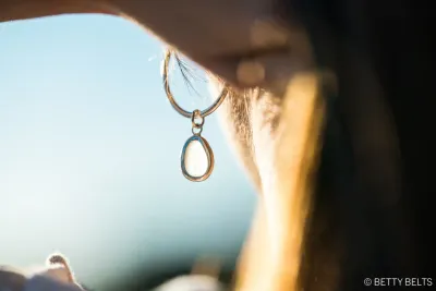 SHAYLA Sea Glass Hoops (Silver &amp; 24K Gold Vermeil)