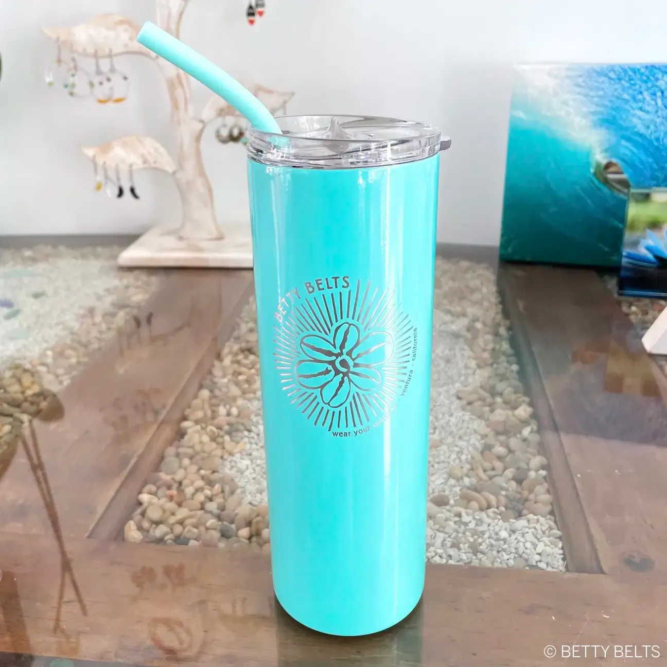 Betty Sunshine 20 oz. Tumbler, COLOR:: Turquoise (out of stock)