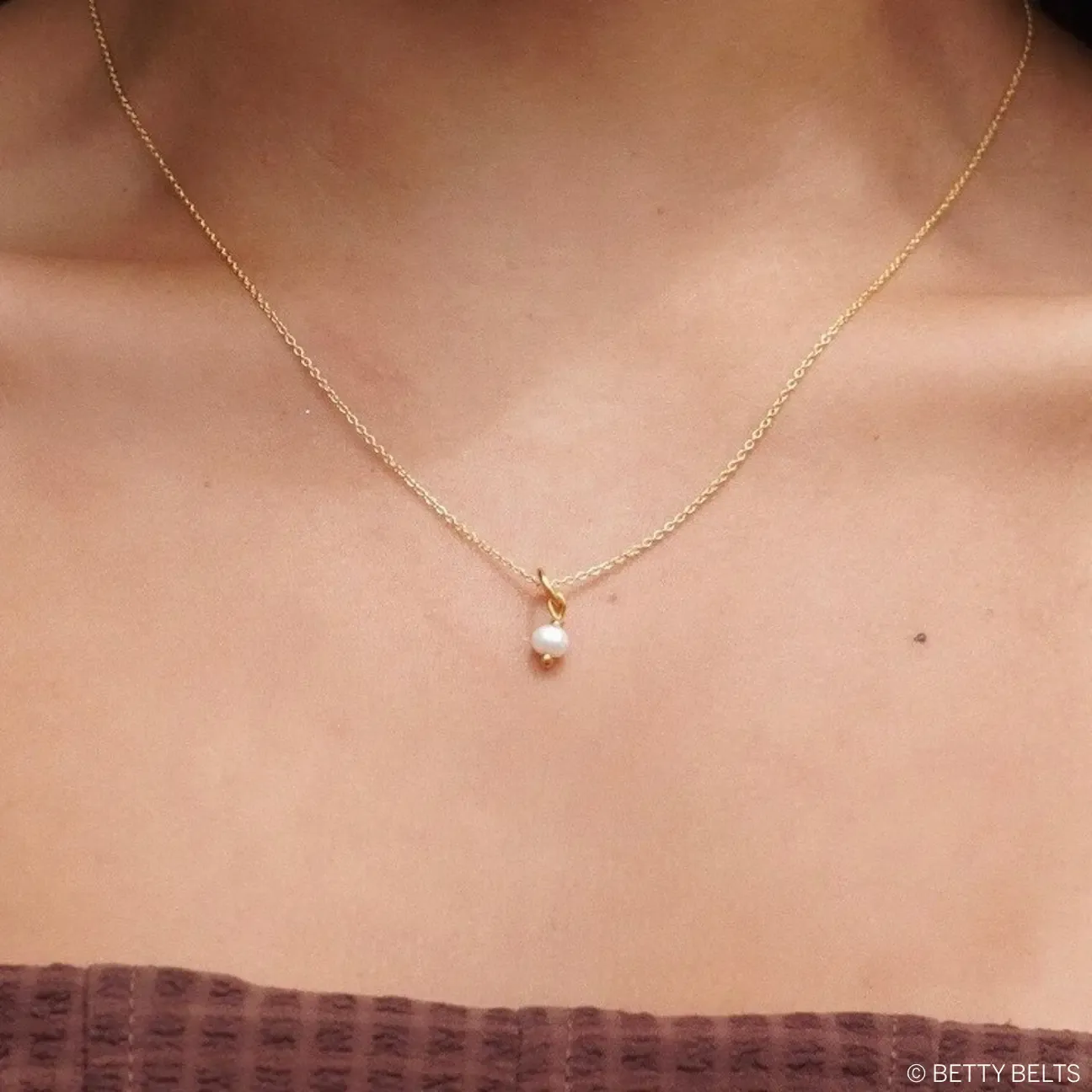 Classic Pearl Charm Necklace (24K Gold Vermeil), CHARM SIZE:: Petit Round (3mm)