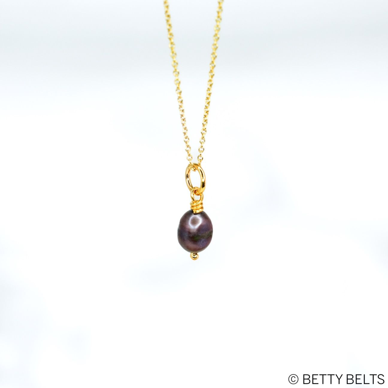 Classic Pearl Charm Necklace (24K Gold Vermeil)