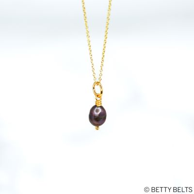 Classic Pearl Charm Necklace (24K Gold Vermeil)
