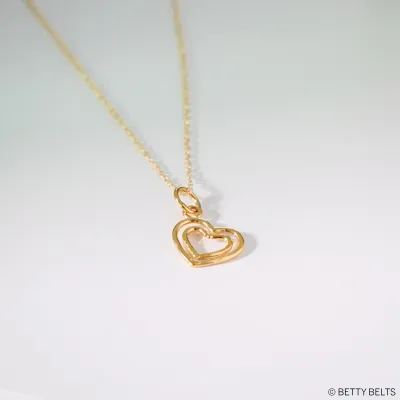 Heart Charm Necklace (24K Gold Vermeil)