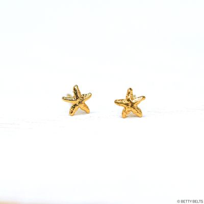 Sea Star Studs (Silver &amp; 24K Gold Vermeil)