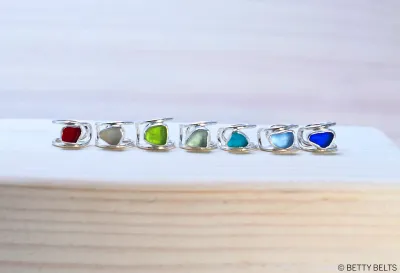 CLEO Sea Glass Ear Cuff (Silver Version)