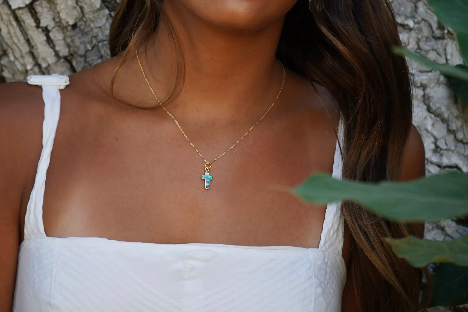 Shell CROSS Necklace (24K Gold Vermeil), CHAIN LENGTH:: 16" Classic 14/20  Gold Filled Chain