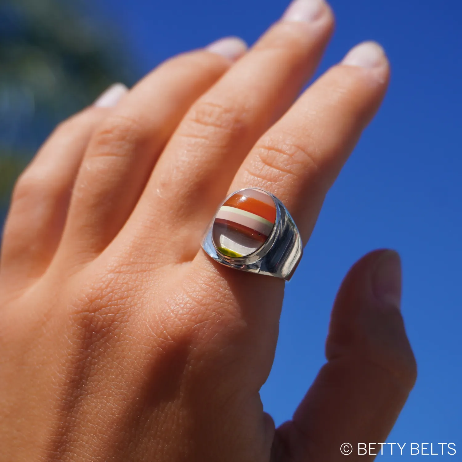 Upcycled Surfite Resin SHIPSTERN Ring