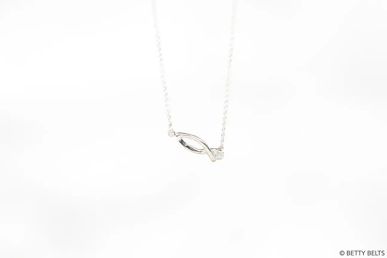 Fish Necklace (Sterling Silver &amp; 24K Gold Vermeil), METAL:: Only Sterling Silver