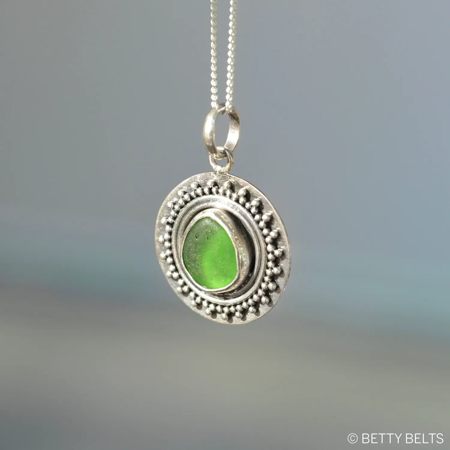 DELILAH Sea Glass Pendant/ Necklace