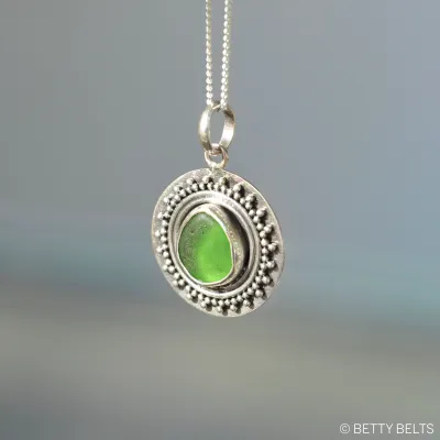 DELILAH Sea Glass Pendant/ Necklace