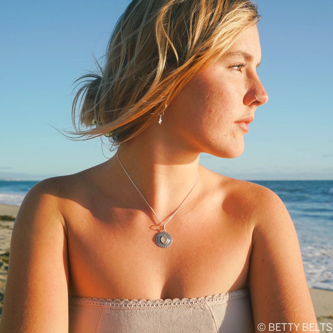 DELILAH Sea Glass Pendant/ Necklace