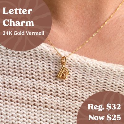 Letter Charm (24K Gold Vermeil)