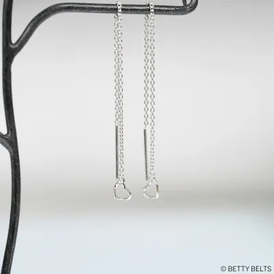 Bitty Heart Threaders (Silver &amp; 24K Gold Vermeil) (Final Sale)