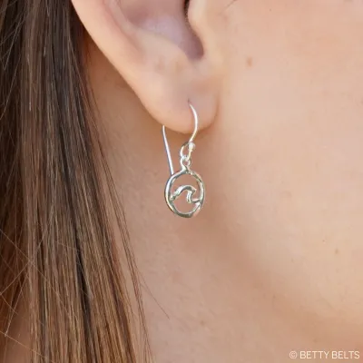 Circle Wave Earrings (Silver &amp; 24k Gold Vermeil)