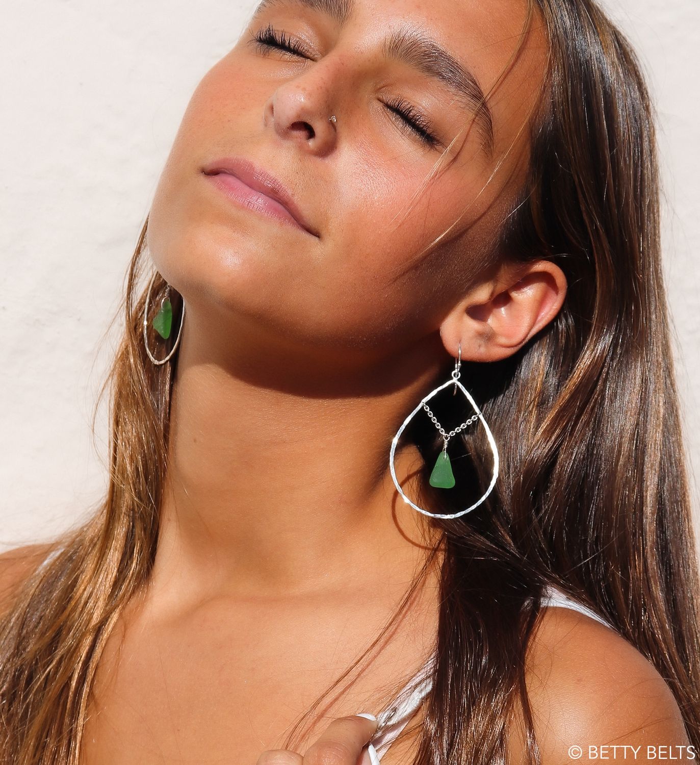 MADELYN Sea Glass Drop Earrings