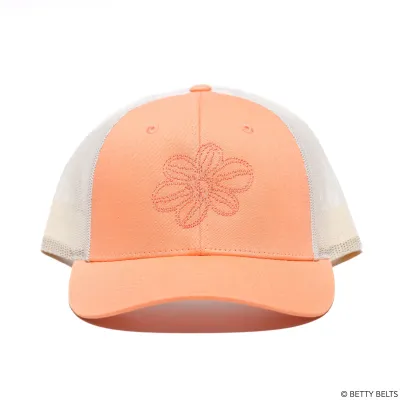 Embroidered Betty Flower Trucker Hat
