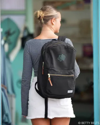 Betty Backpack with Embroidered Flower  (Final Sale!)