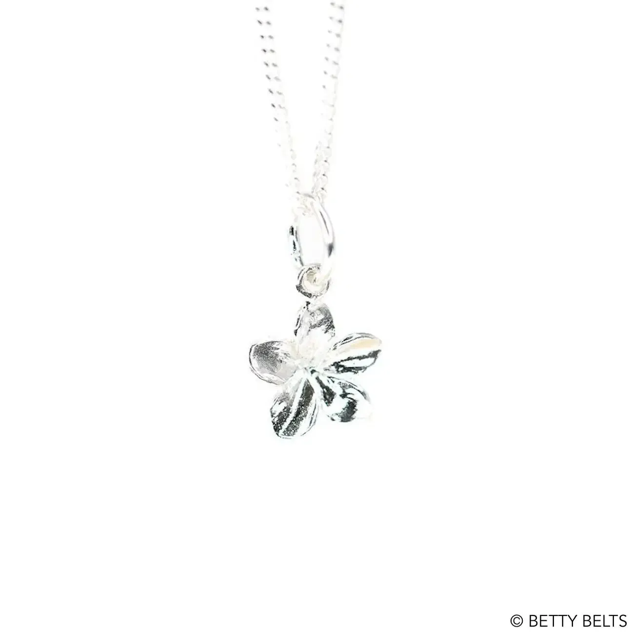 Plumeria Charm Necklace (Silver Version)