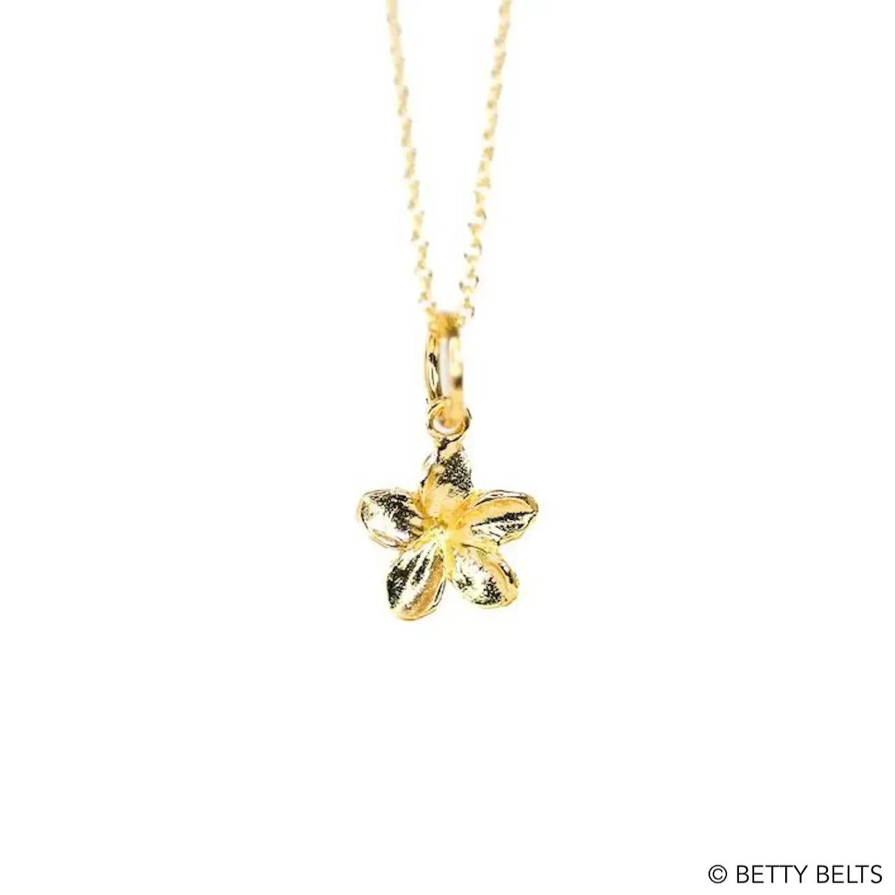 Plumeria Charm Necklace (24K Gold Vermeil)