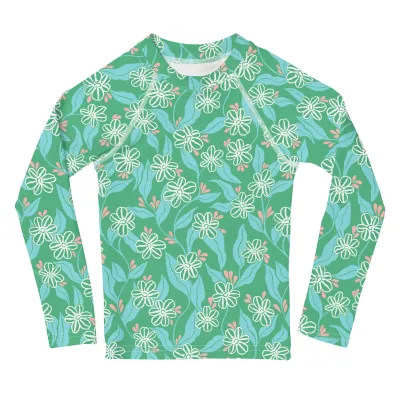 Betty Kelpy Kids Rash Guard in FOREST (made-to-order)