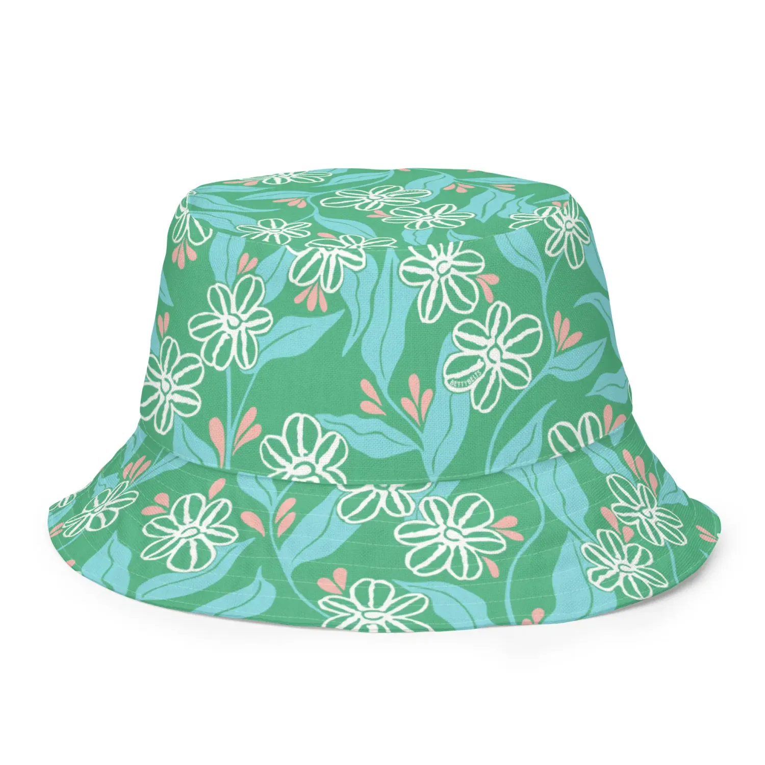 Betty Kelpy Reversible bucket hat in OCEAN &amp; FOREST (made-to-order)