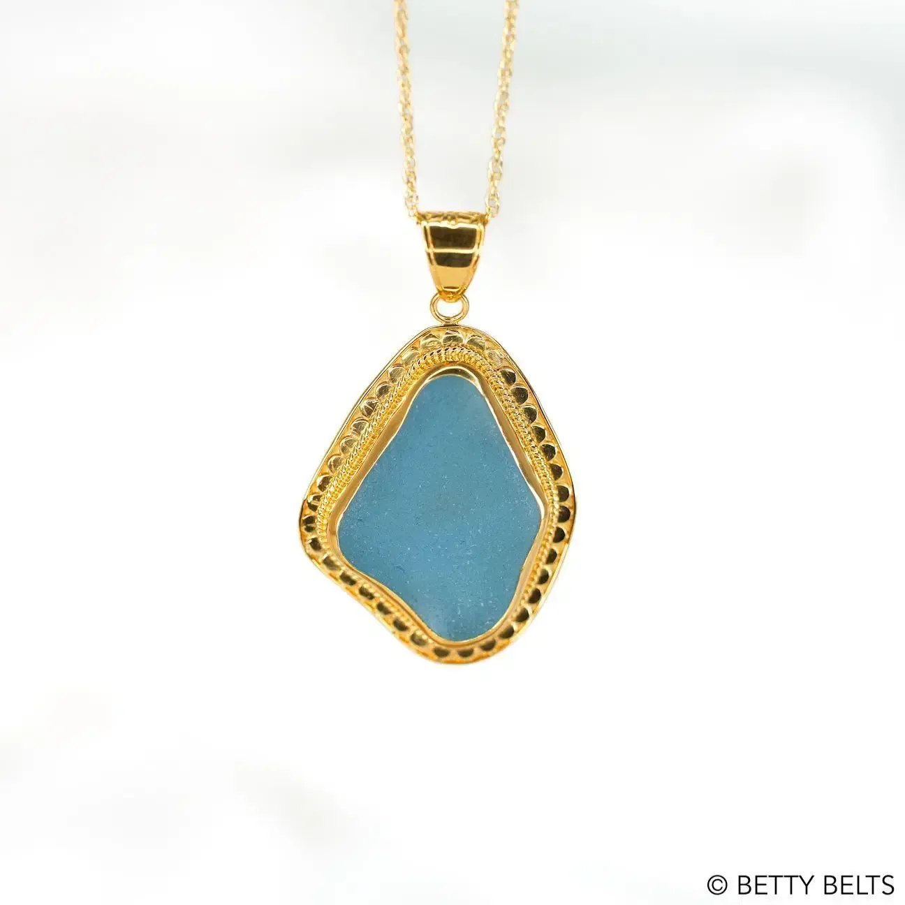 Limited Edition CAYDEN Sea Glass Necklace (24K Gold Vermeil)