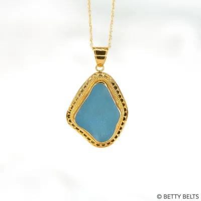 Limited Edition CAYDEN Sea Glass Necklace (24K Gold Vermeil)