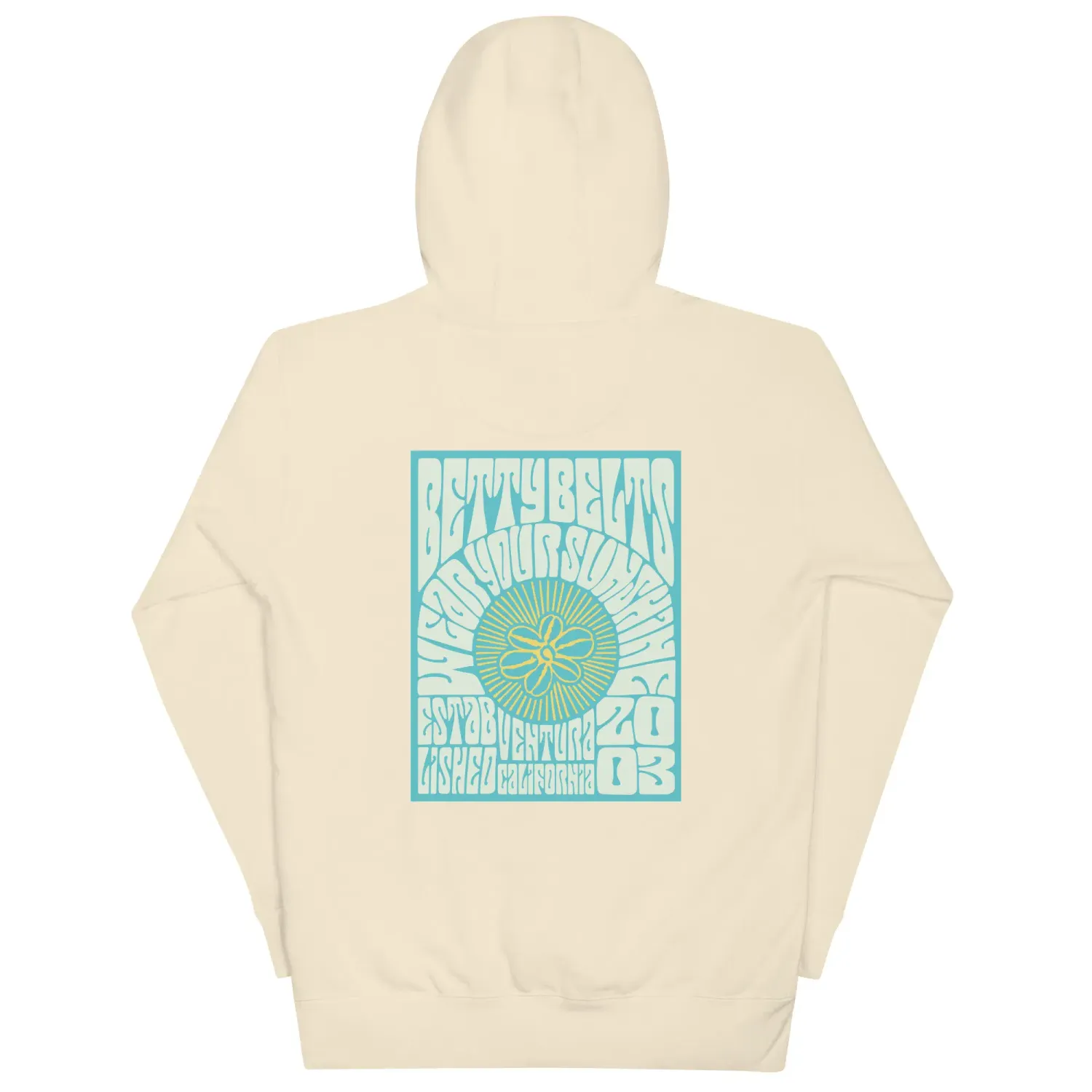 Groovy Unisex Hoodie in AQUA (made-to-order)