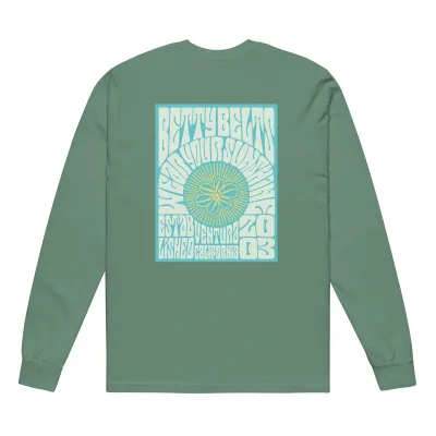Groovy Garment-dyed heavyweight long-sleeve shirt in AQUA (made-to-order) Groovy Garment-dyed heavyweight long-sleeve shirt in AQUA (made-to-order)