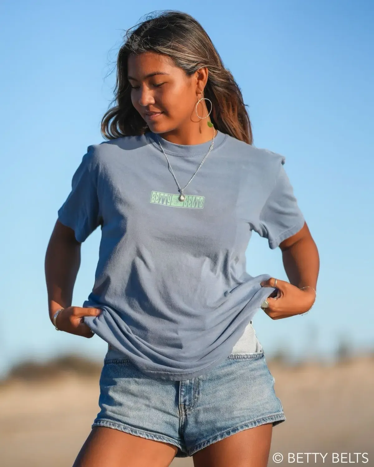 Groovy Unisex garment-dyed heavyweight t-shirt in AQUA (made-to-order)