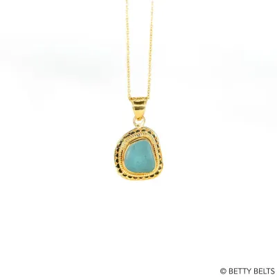 CAYDEN MINI Sea Glass Necklace (24K Gold Vermeil)