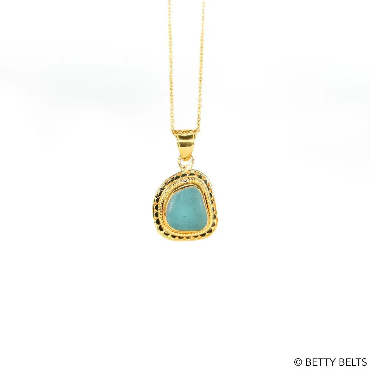CAYDEN MINI Sea Glass Necklace (24K Gold Vermeil)