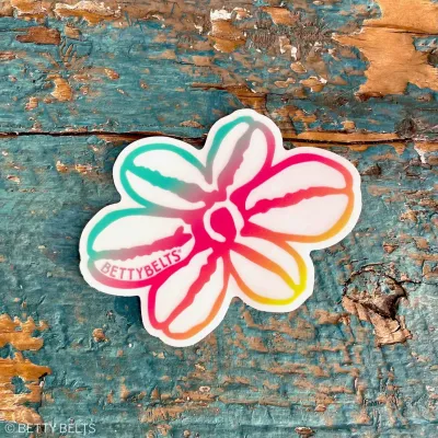 Rainbow Ombré Betty Flower Sticker