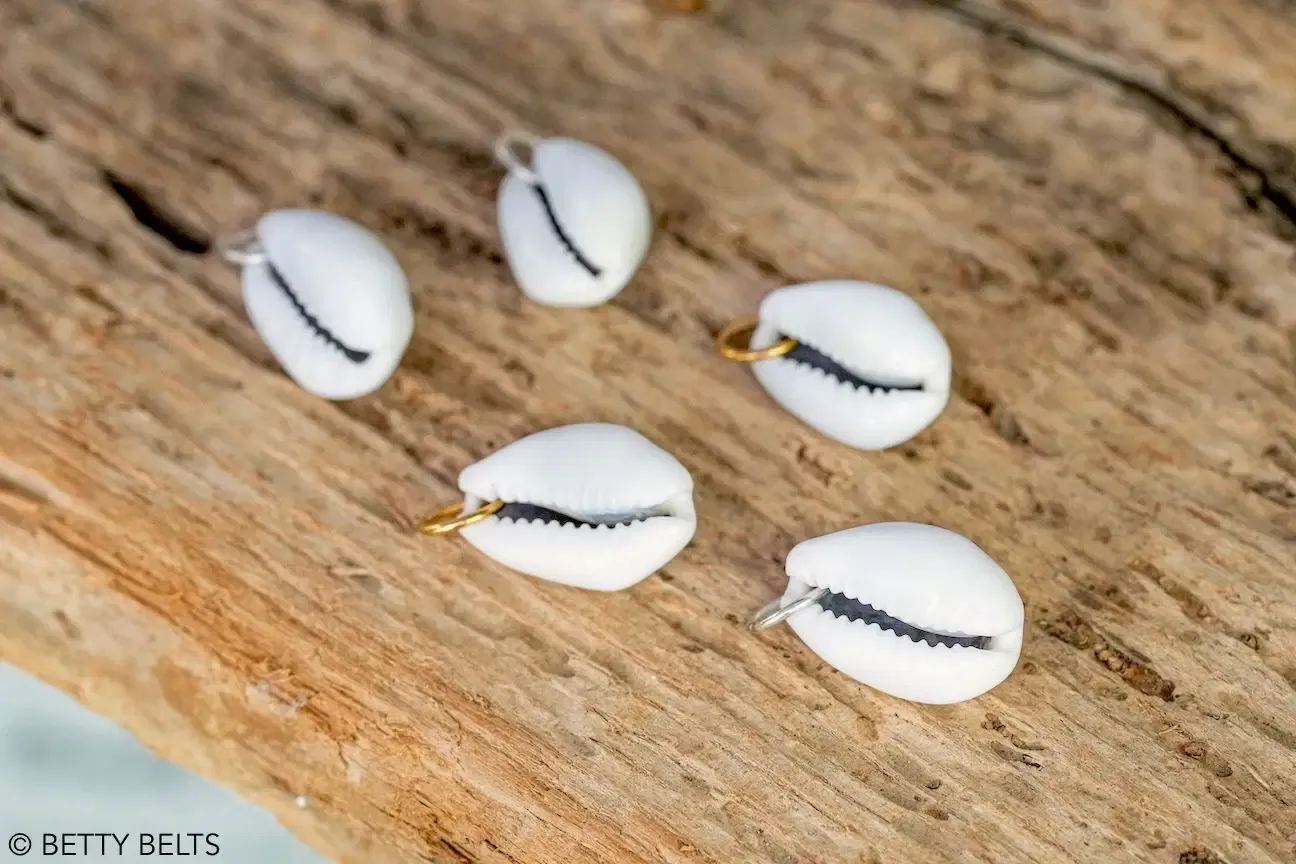 Simple Cowrie Shell Charm (Silver &amp; 24K Gold Vermeil)