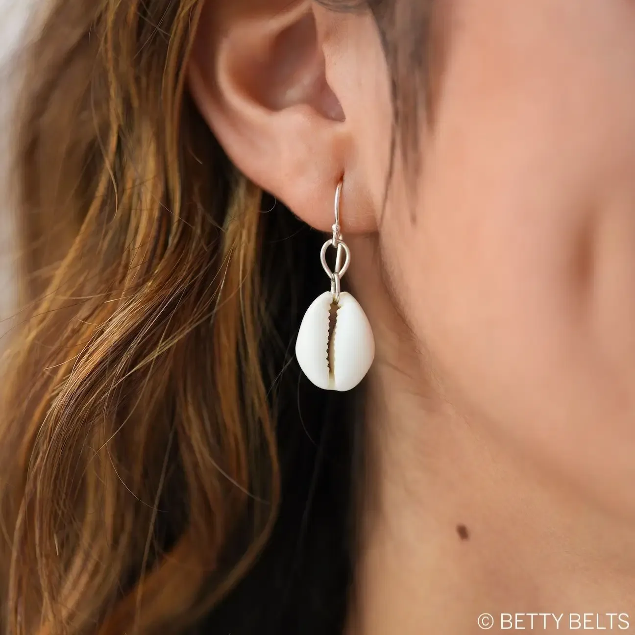 Simple Cowrie Shell Earrings (Silver &amp; 24K Gold Vermeil)