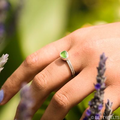 ANNALIE Sea Glass Double Twist Ring