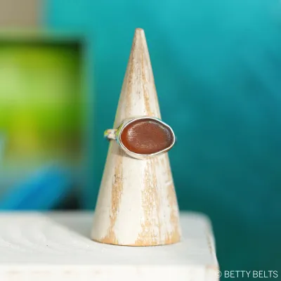 Simple Sea Glass Ring (Silver Version)
