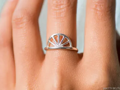 Bee's Sunrise Ring (Silver &amp; 24K Gold Vermeil)