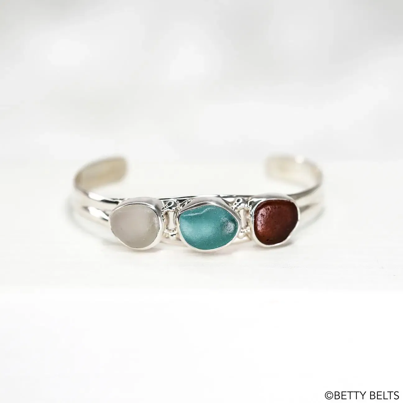 JACKLYN Sea Glass Cuff Bracelet