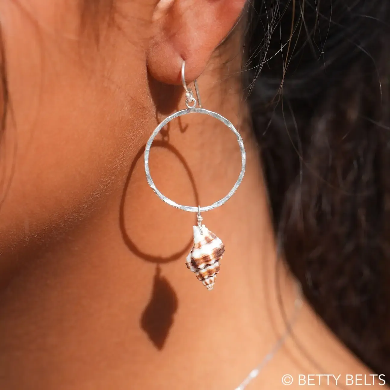 Mekaela Shell Hoops (Silver &amp; 24K Gold Vermeil)