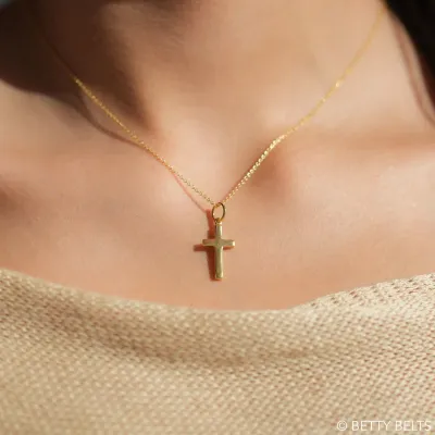 Child of God Cross Charm Necklace (24K Gold Vermeil)