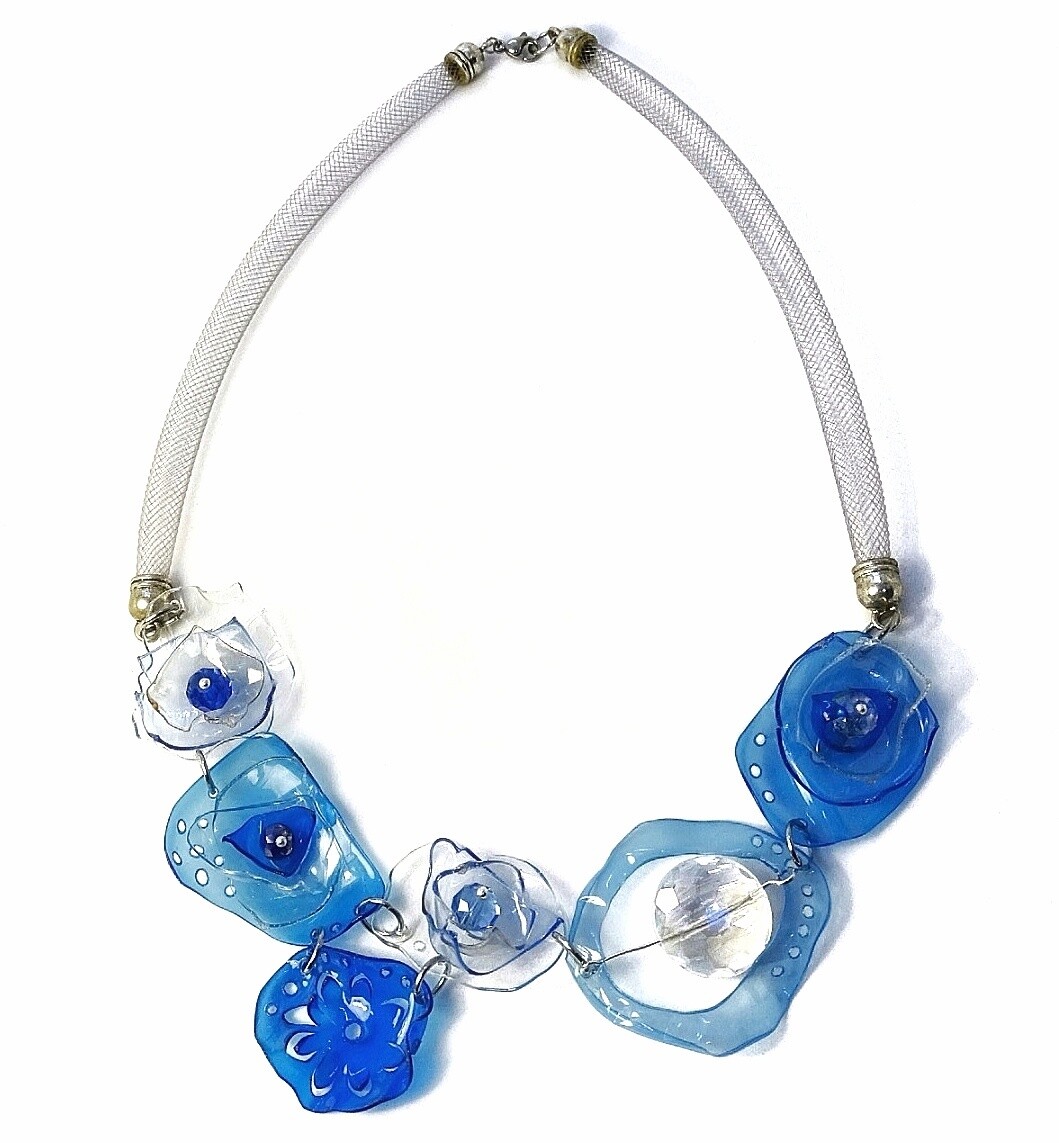 COLLANA Fiori blu ☆