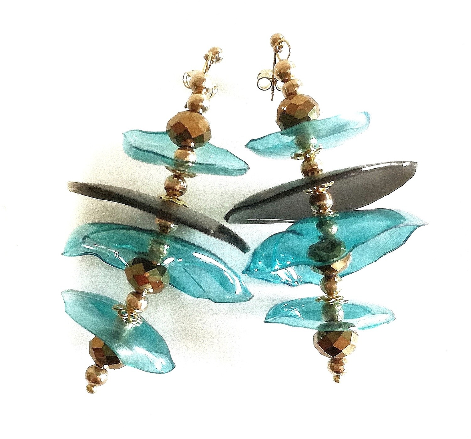 ORECCHINI Turchese/marrone n. 25 ☆