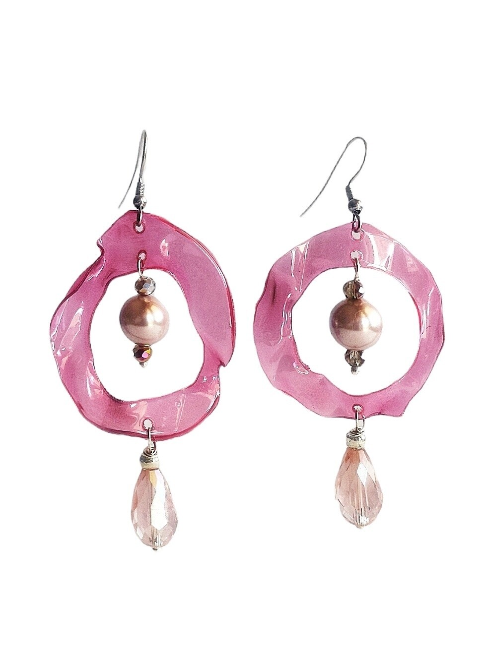ORECCHINI Occhio rosa n. 32☆