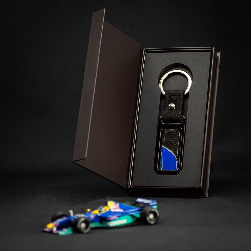 Porte-clés F1 Pedro Diniz Carbone/Chrome Noir