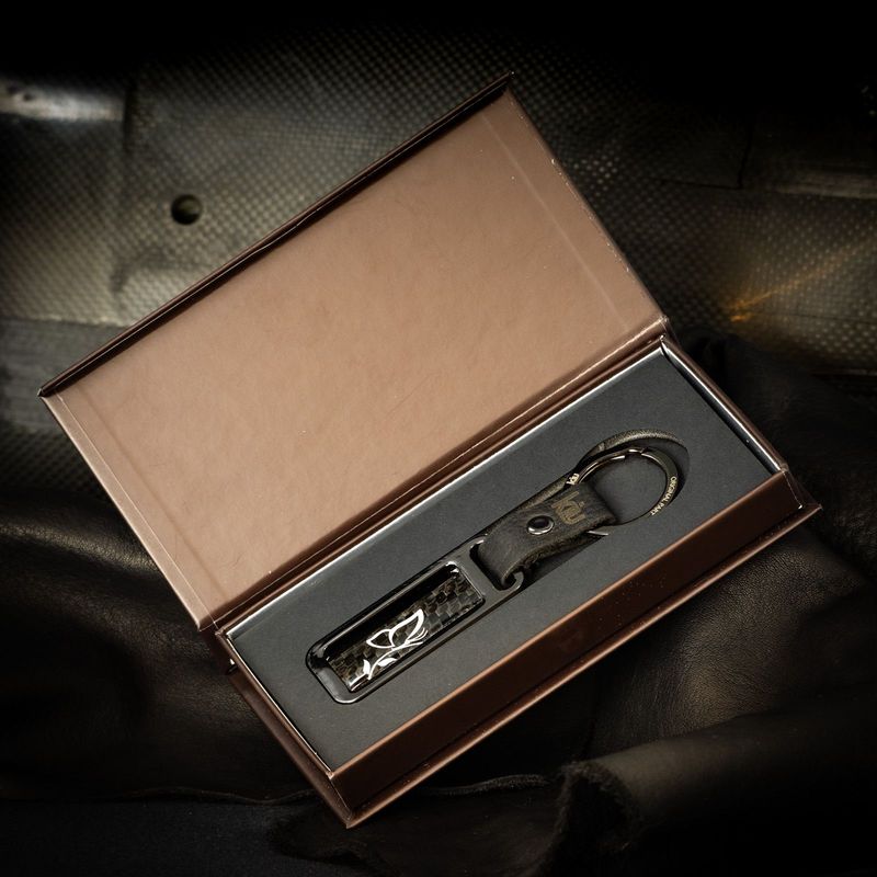 Porte-clés métal/carbone PAP