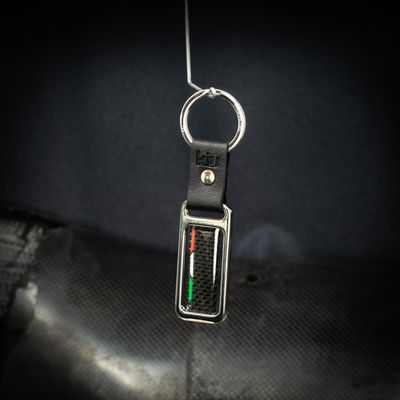 Metal/carbon  Flag Keyring