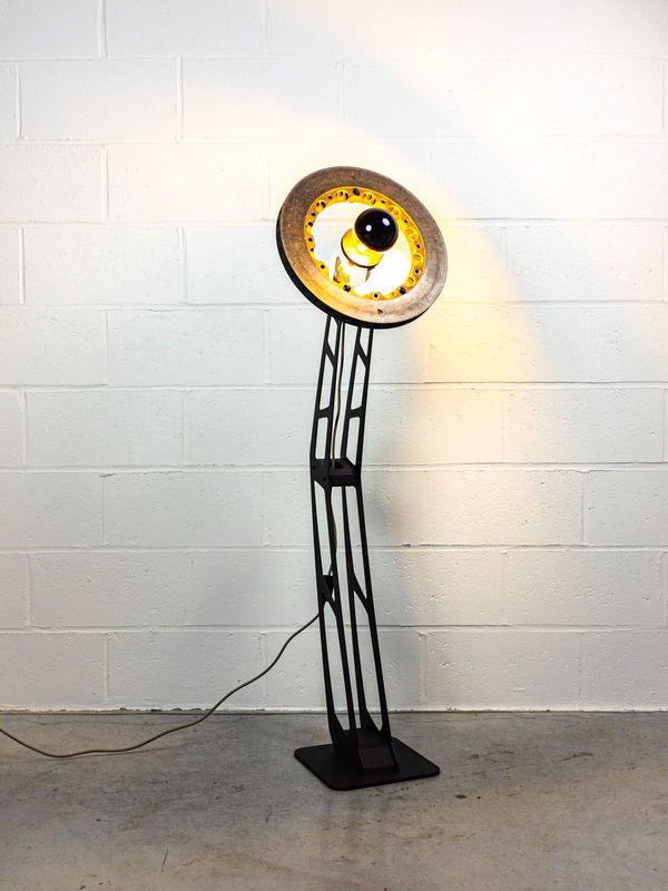 Lampe sur pied Disque Hypercar Carbone