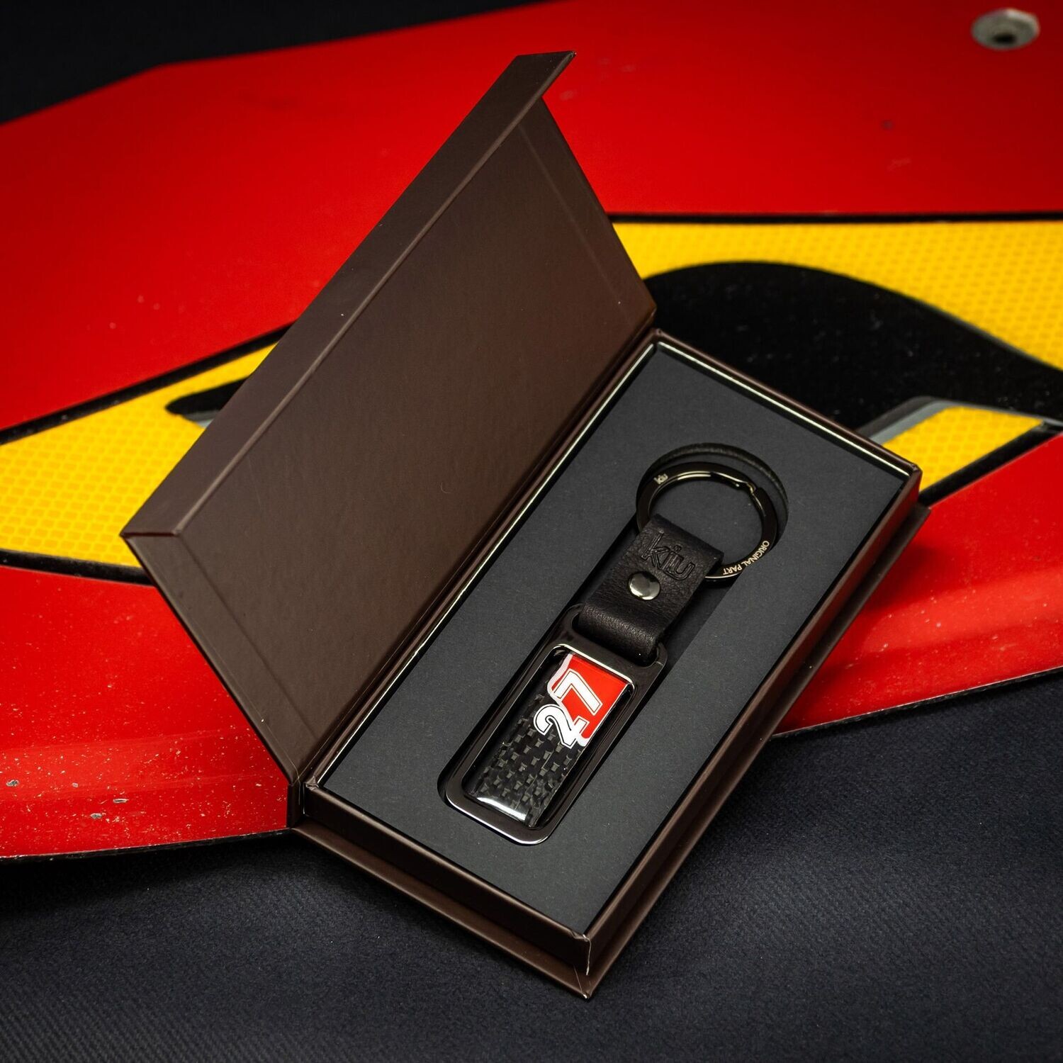 Porte-clés F1 Villeneuve Rouge/Carbone Porte-clés F1 Villeneuve Rouge/Carbone